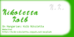 nikoletta kolb business card